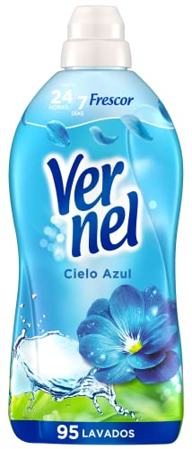 Vernel Suavizante Concentrado para Ropa Cielo Azul (95 Lavados), suavizante de ropa para una experiencia aromática hasta 200 días, suavizante líquido
