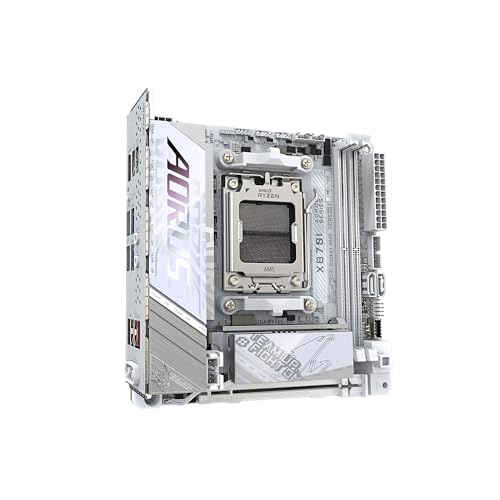 Image of GIGABYTE X870I AORUS PRO ICE AMD AM5 LGA 1718 Motherboard, Mini-ITX, DDR5, 2X M.2, PCIe 5.0, USB-C, WIFI7, 2.5GbE LAN, EZ-Latch, 5-Year Warranty