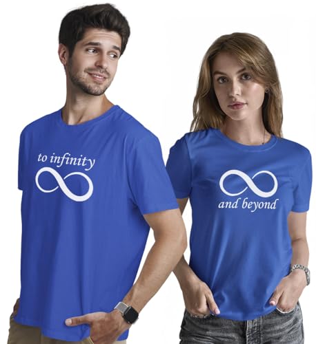 Image of INDISSH Couple Love Printed Matching 100% Cotton Tshirt for Men and Women - CPN-Infinity
