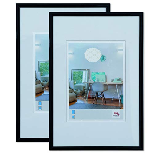 Walther Design KV460BD Cadre en Plastique, Noir, 40x60 cm