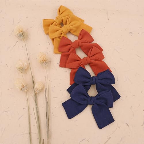 50% Off Cute Sailor Bow Hair Clips for Baby Girls - 6 Pcs