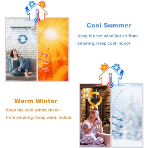 Risareyi Magnetic Thermal Insulated Door Curtain Semi-Transparent EVA Cover Windproof Waterproof Screen Keep Warm/Cool - Image 2