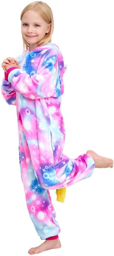 NewCute Kids Unicorn Onesie Animal Pajamas Halloween Cosplay Costume Sleepwear Gift for Girls and Boys.
