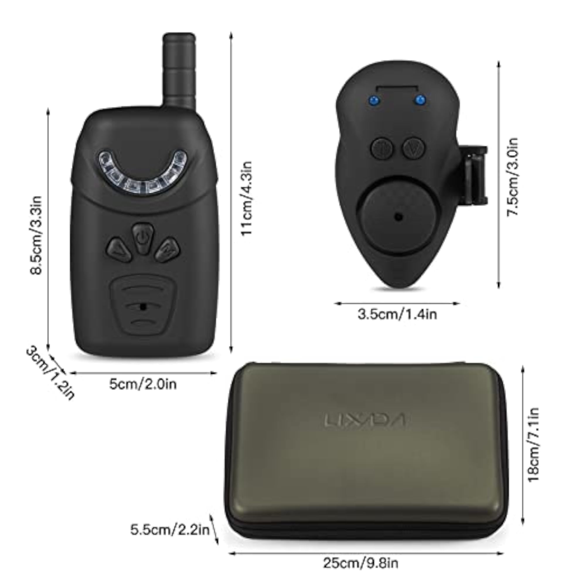 Fishing Bait Alarm Set with Portable Case, Complete Kit