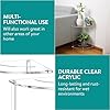 Navaris Sgabello Doccia Angolare - Angoliera da Doccia in Acrilico - Scaffale ad Angolo Portaoggetti per Bagno - Mobile con Piedini Antiscivolo - Design Trasparente #2