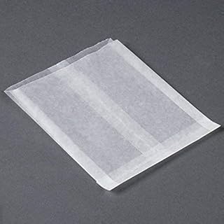 Dry Waxed Paper Bag, 1000 Gusseted Glassine Lined Paper Gourmet Bags 6 x 7 x 3/4, (1000)
