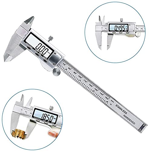 Caliper Vernier pantalla grande digital portátil de acero inoxidable multifuncional 7