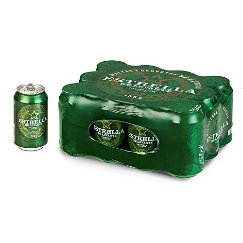 Estrella de Levante | Cerveza Espuma Persistente | Aromas Herbales | Paquete 12 Latas x 33 cl