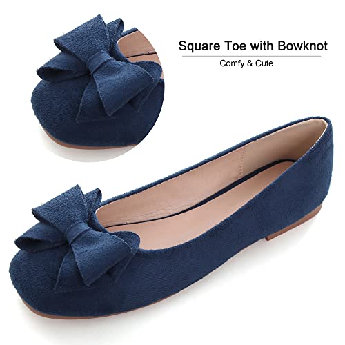 Image of Dear Time Women's Flats Shoes Bowknot Dressy Ballets Loafers Wedding Business Casual Walking Shoes