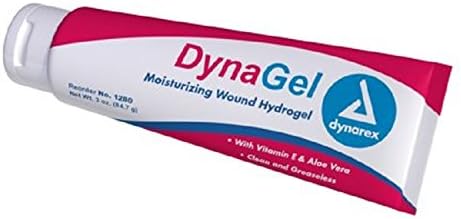 Dynarex 1280 Hydrogel Wound Dressing Gel with Vitamin E and Aloe, 3 oz. Tube