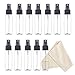 waka Fine Mist Spray Bottle, [12 Pack] 1oz/30ml Small Plastic Spray Bottles with Atomizer Pumps for Cleaning, Travel, Perfume - Microfiber Cloth Included