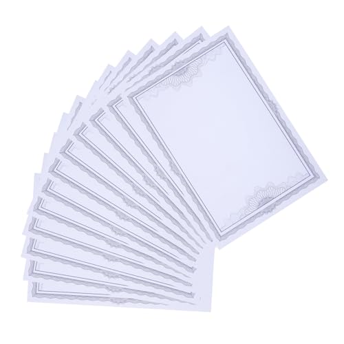 Papier à certificats vierges bleu impression personnalisable 50 pcs