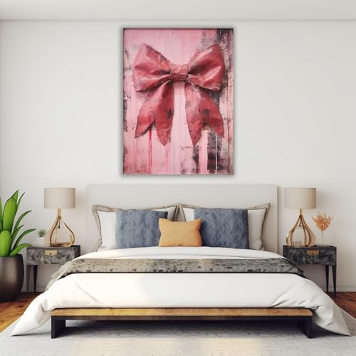 Tableau salon en toile rose arc abstrait poster déco classique