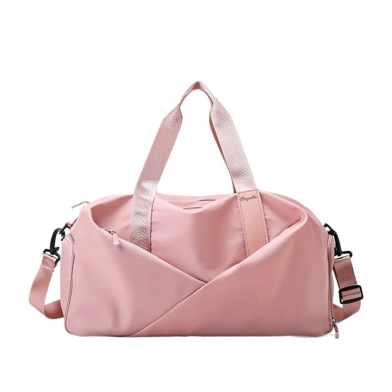 Sac de sport en velours rose idéal pour le week-end et la natation