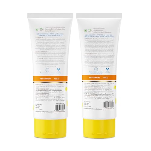 Image of Mamaearth Vitamin C Face Wash + Scrub | Brightens Skin | Evens Skin Tone| Makes Skin Glow