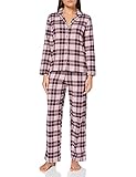 Iris & Lilly Damen fnk2507 Pyjama-Set, Purpur, Kariert, 36 (Label: S)