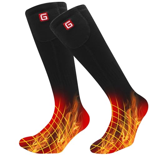 QILOVE Heated Socks for Men Women,3.7V 2200mAh Battery Powered Cold Weather Rechargeable Electric Socks,Warm Electric Socks Outdoor Riding Camping Hiking Motorcycle Skiing Warm Winter Socks