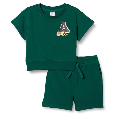 Image of Amazon Essentials Boys and Toddlers' Relaxed Fit Sweatshirt and Shorts Set
