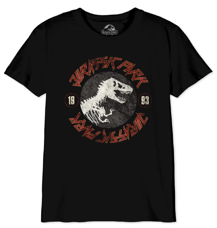 Jurassic Park BOJUPAMTS036 T-Shirt, Noir, 10 Ans Garçon