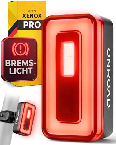 LED Fahrrad Rücklicht XENOX mit Bremslicht & Notbremsfunktion...