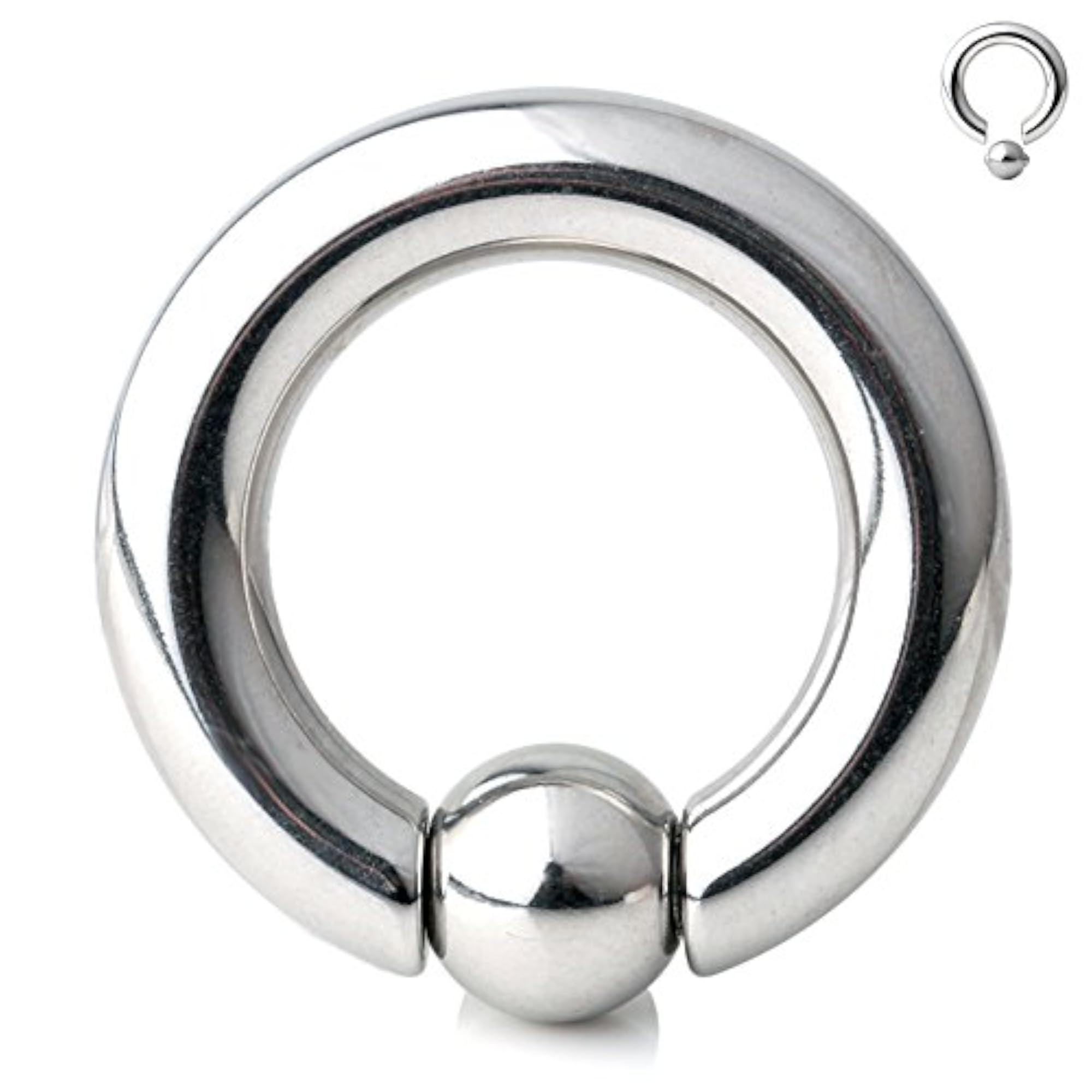 316L Surgical Steel Captive Bead Ring CBR, 00G Size