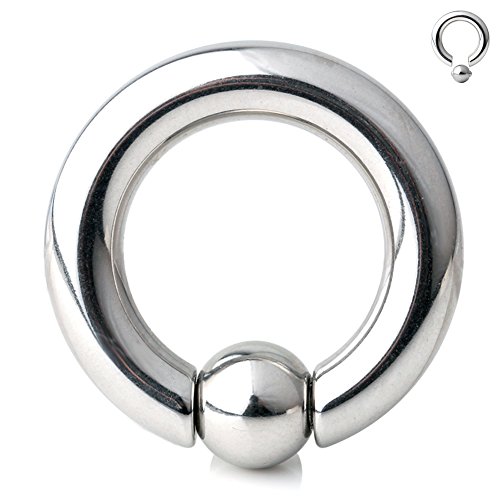 Ruifan 316L Surgical Steel Spring Action Captive Bead Ring CBR 2G 4G 6G 8G 0G 00G