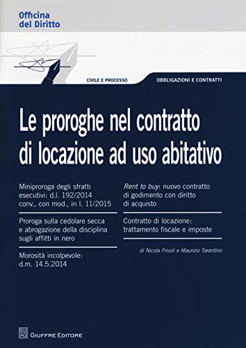 Proroghe nel contratto di locazione ad uso abitativo