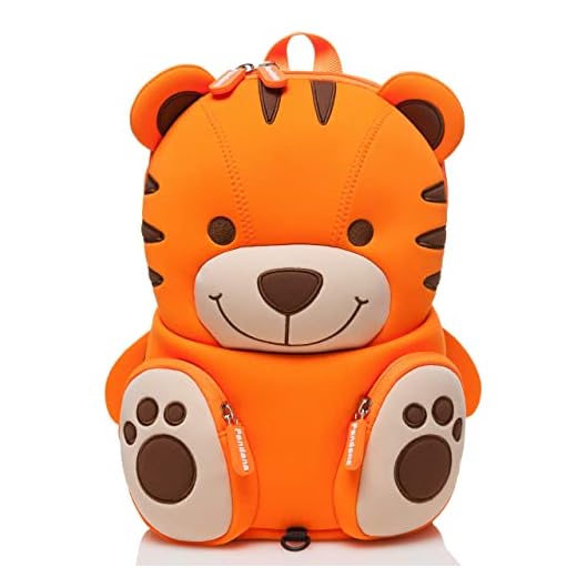 Pandana Barnryggsäck Tommy Tiger med bröstband för pojkar och flickor från 2 år