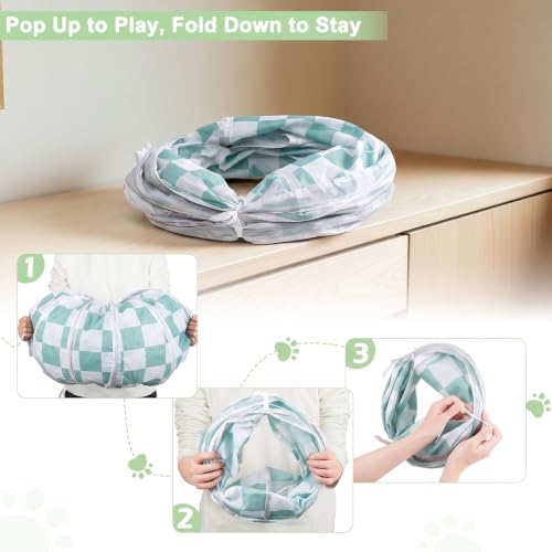 Image of Glittme S-Shape Cat Tunnel, Foldable Cat Tunnels for Indoor Cats