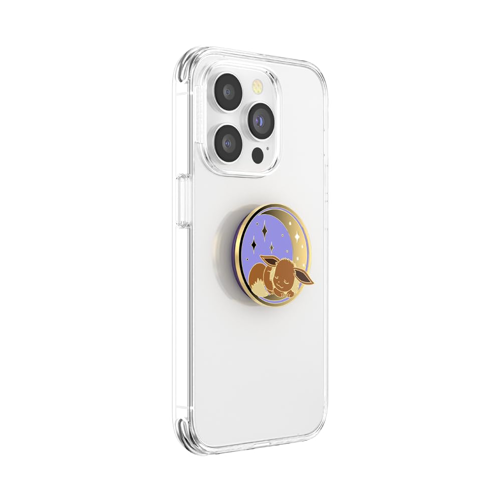 PopSockets: PopGrip - Support et Grip pour Smartphone et Tablette avec un Top Interchangeable - Pokémon - Enamel Sleeping Eevee