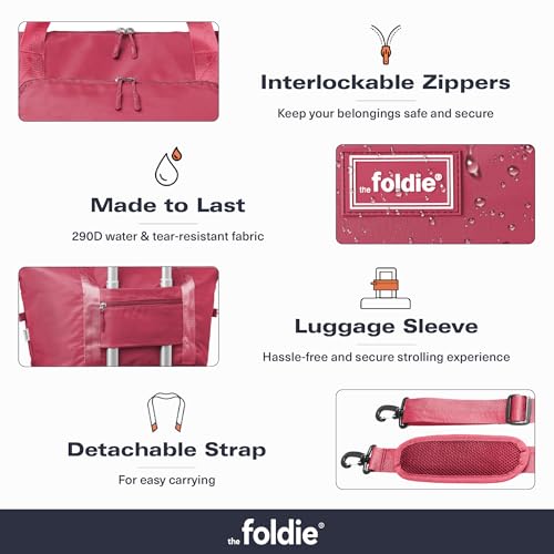 image for The Foldie Foldable Travel Tote Bag for Women - 40L Weekender Overnigh
