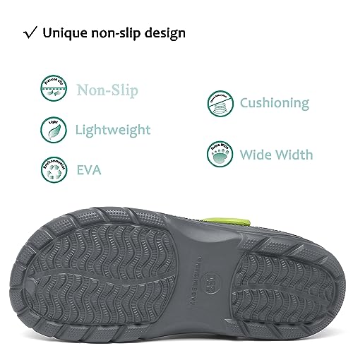 Image of ChayChax Men's and Women's Arch Support Clogs Garden Shoes Slip-on Outdoor Beach Water Sandals with Removable Cushion Footbed