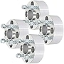 LSAILON 4pcs 4 lug Hubcentric wheel spacers 2' 4x100mm to 4x100mm 12x1.5 Studs 57.1mm Silver Wheel Spacers Compatible for Chevrolet Chevette for Chevrolet Cobalt Lebaron Caravan Charger