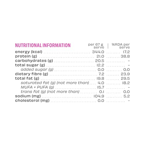 Image of The Whole Truth - High Protein Hazelnut Cocoa 20g Protein Bar - Pack of 5 x 67g each - No Preservatives - No Artificial Flavours - All Natural