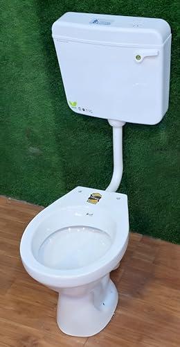 Image of Clay Plus Cermic One Piece SIlverside Western Floor Mounted European English Toilet /Commode /European Commode Square With Soft Close Seat Cover For Toilets, Home, Bathoom