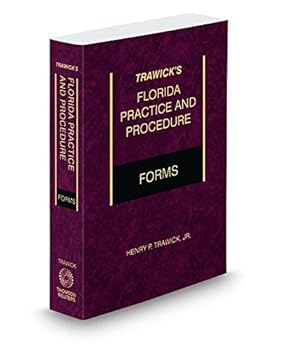 Paperback Trawick s Florida Practice & Procedure Forms, 2015 ed. Book
