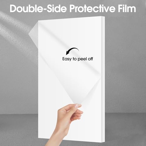 Image of HDPE Sheet，High Density Polyethylene Board Solid Plastic Block Plastic Board for DIY Projects Machining Home Decor Handcrafts (2, 24x12x1 /2Inch)