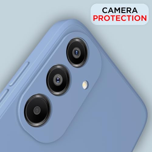 Image of Outlouders Back Cover for Samsung Galaxy A16 5G | Camera Protection | Durable Soft Matte Silicone Bumper Case (Aqua Blue)