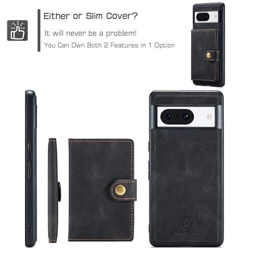 Coque Google Pixel 8A portefeuille noire pour sécuriser vos cartes