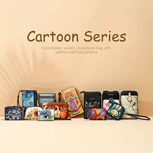 APHISON RFID Credit Card Holder Wallets for Women Leather Cartoon Patterns Zipper Card Case for Ladies Girls/Gift Box 018 - Thumbnail 7