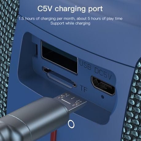 Close-up of the YESIDO YSW14 speaker's charging port