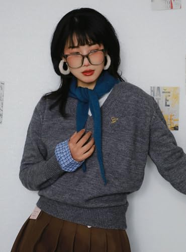 Scarf for Women Soft Knitted Cozy Triangle Shawl Minimalist Head Scarf Neckerchief Foulard Neck Wrap for Fall Winter3