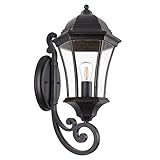 GOALPLUS Outdoor Wall Light Fixture for Porch, 19 1/2" High Antique Bronze Wall Lantern One-Light E2
