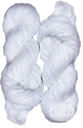 Image of SIMI ENTERPRISE Knitting Yarn Crave Wool White 500 GMS Best Used with Knitting Needles, Crave Wool Crochet Needles-VQ Art-BFJ