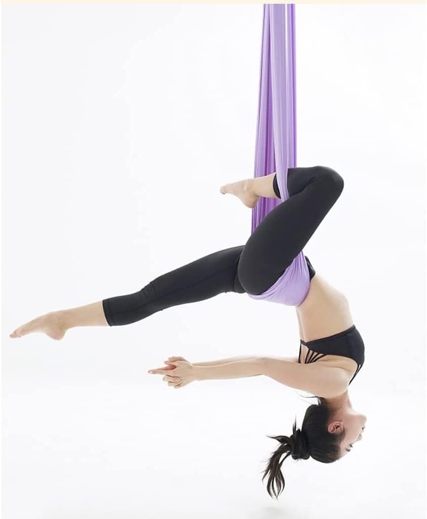 5m Yoga Swing Yoga Swing Set Protect The Skin Ultra Strong Anti Yoga Hammock/Sling/Inversion Tool for Gym Home (A)