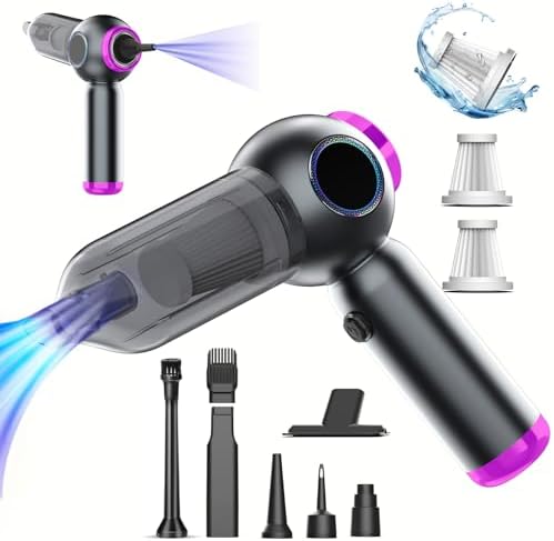 Handheld Vacuum Cleaner, Portable Car Vacuum Cordless with 20000Pa High Power, Ultra-Lightweight & Brushless Motor, 4 in 1 Rechargeable Mini Vacuum Cleaner for Car, Pet Hair, Home