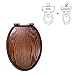 Design House Dalton Wooden Elongated Soft Close Toilet Seat, Java Brown, Quick Release, Easy to Install – Design House