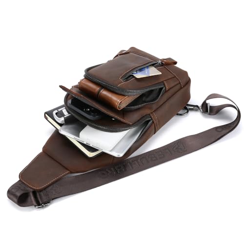 Sling Bag for Men Genuine Leather