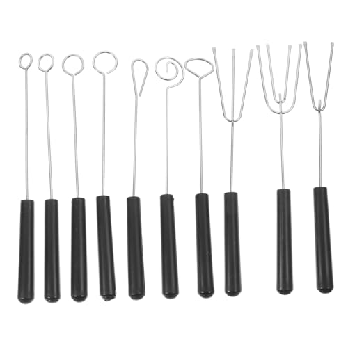 Mikinona 10pcs Chocolate Dipping Fork Candy Dipping Tools for Fondue Parties Comfortable Grip for Chocolate Cheese and Marshmallows