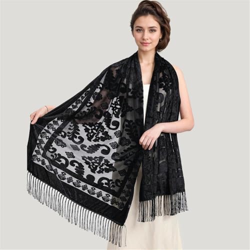 Traditional Chinese Dress Shawl Embroidery Tassels Headscarf For Women Weddings Evening Parties And Formal Occasion3